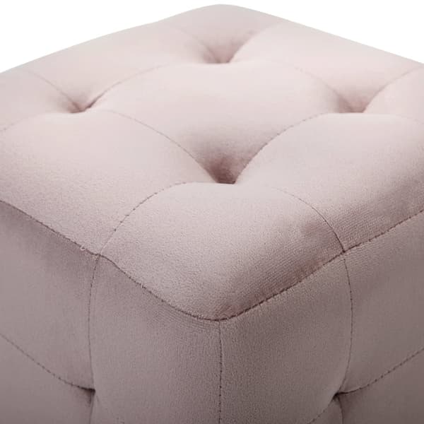 vidaXL Sittpuff 2 st rosa 30x30x30 cm sammetstyg Rosa
