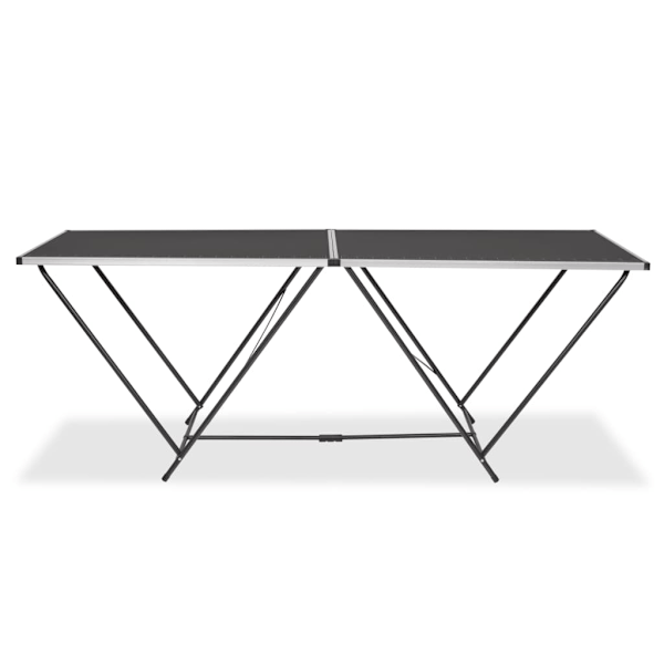 vidaXL Hopfällbart tapetbord MDF och aluminium 200x60x78 cm Svart