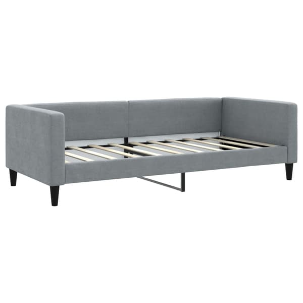 vidaXL Dagbädd utdragbar ljusgrå 90x190 cm tyg Grå
