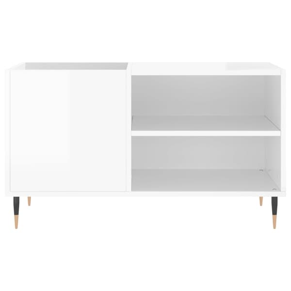 vidaXL Stereobänk vit högglans 85x38x48 cm konstruerat trä Vit