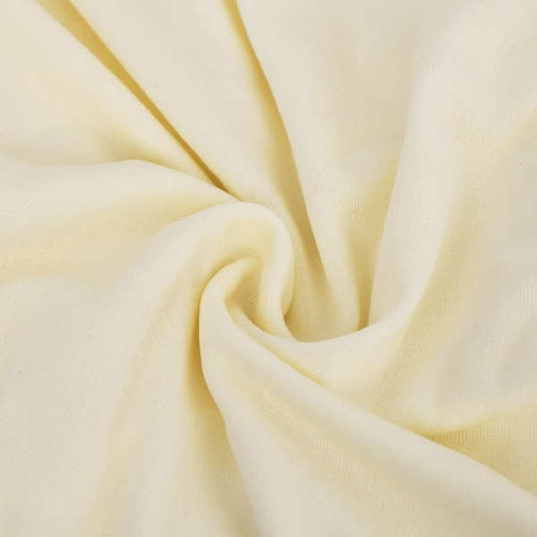 vidaXL Sofföverdrag 4-sits med stretch gräddvit polyesterjersey Creme