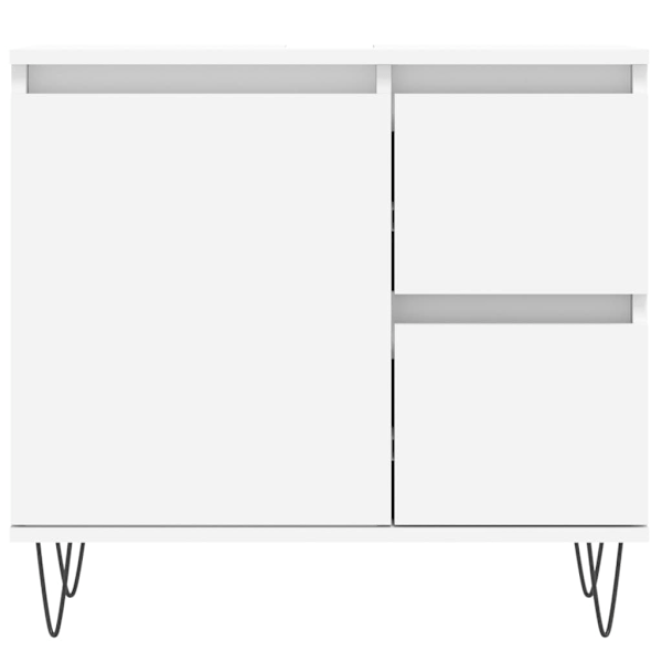 vidaXL Badrumsskåp vit 65x33x60 cm konstruerat trä Vit