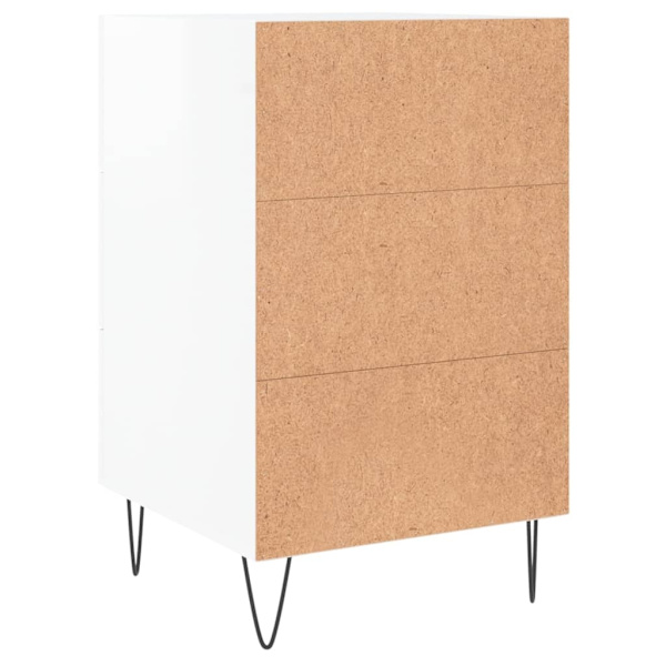 vidaXL Sängbord vit högglans 40x40x66 cm konstruerat trä Vit