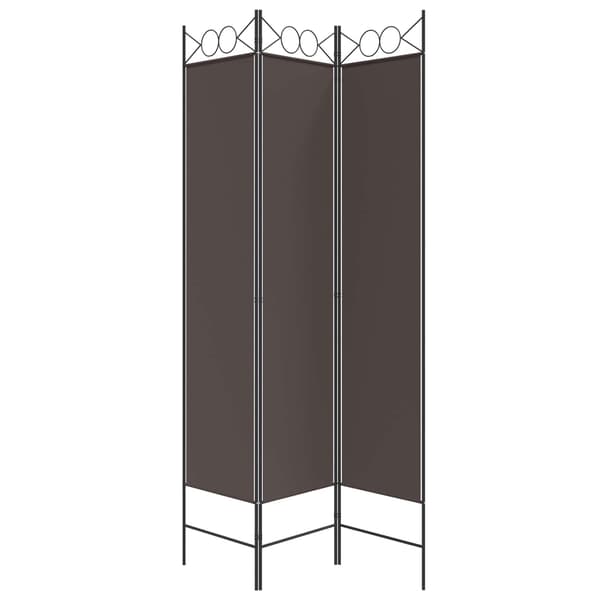 vidaXL Rumsavdelare 3 paneler brun 120x200 cm tyg Brun