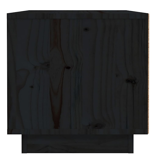vidaXL Sängbord svart 40x34x35cm massiv furu Svart