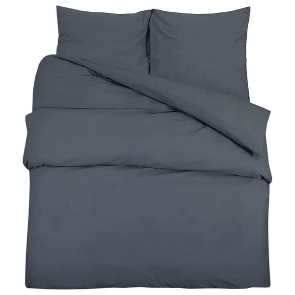 vidaXL Bäddset antracit 140x200 cm bomull Antracit