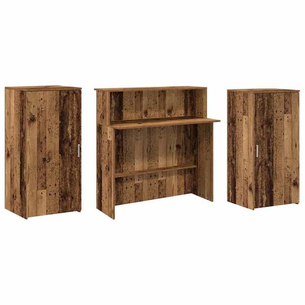 vidaXL Receptionsdisk grå sonoma 200x50x103,5 cm konstruerat trä Brun