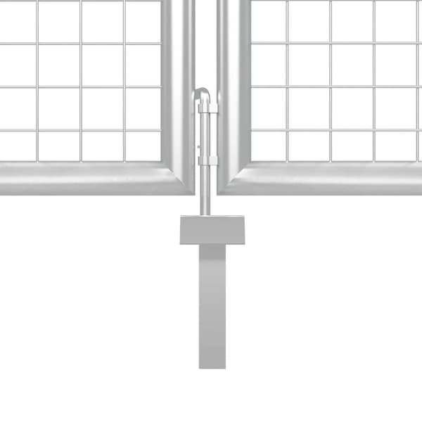 vidaXL Trädgårdsgrind stål 350x175 cm silver Silver