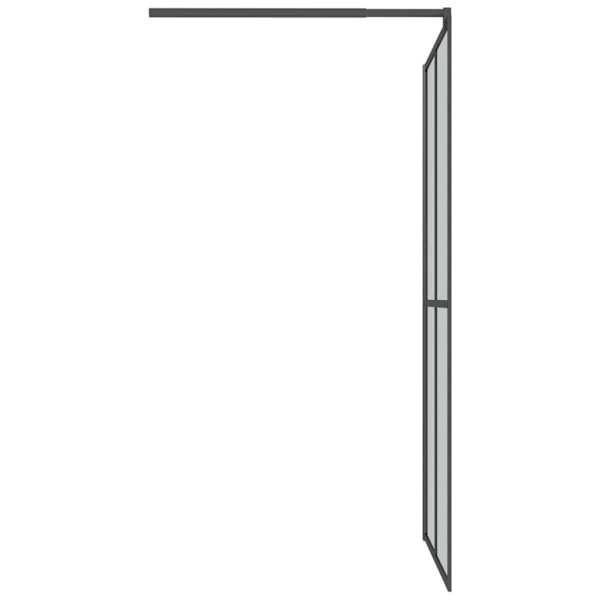 vidaXL Duschvägg 100x195cm mörkt härdat glas Svart