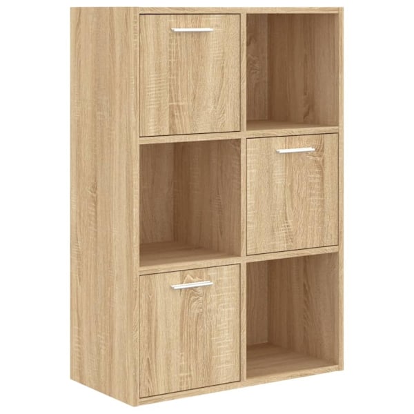 vidaXL Förvaringsskåp sonoma ek 60x29,5x90 cm konstruerat trä Brun