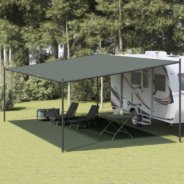 vidaXL Tältmatta 400x800 cm mörkgrön HDPE Dark green