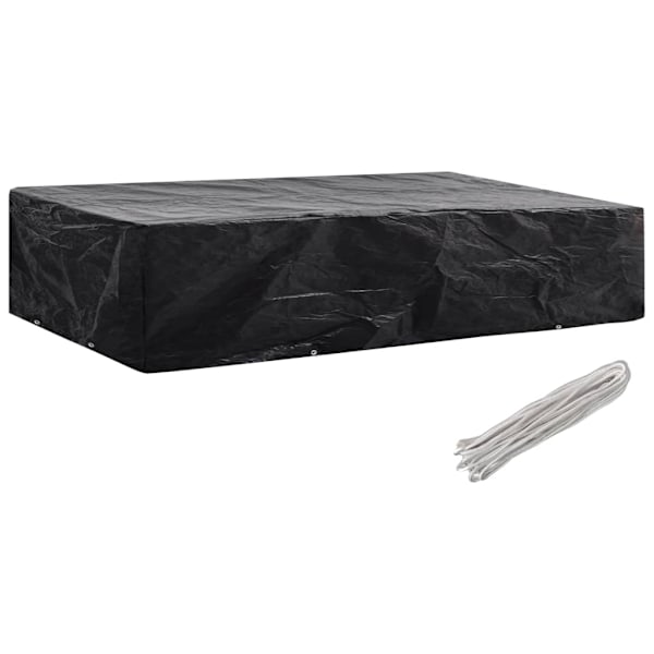 vidaXL Överdrag för solsängar 8 öljetter 218x77x55 cm Svart