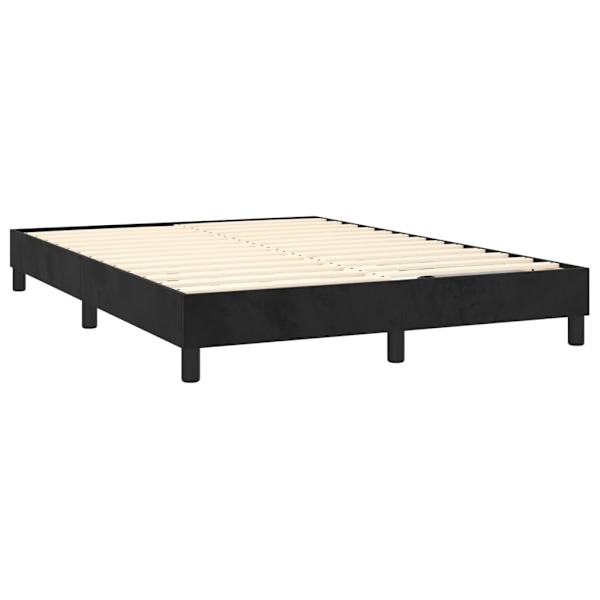 vidaXL Sängram utan madrass svart 140x200 cm sammet Svart