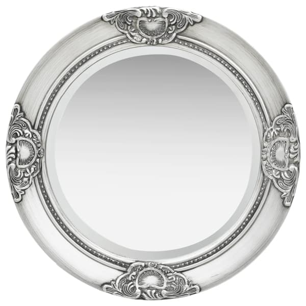vidaXL Väggspegel barockstil 50 cm silver Silver