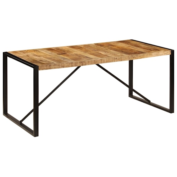 vidaXL Matbord 180x90x75 cm massivt mangoträ Brun