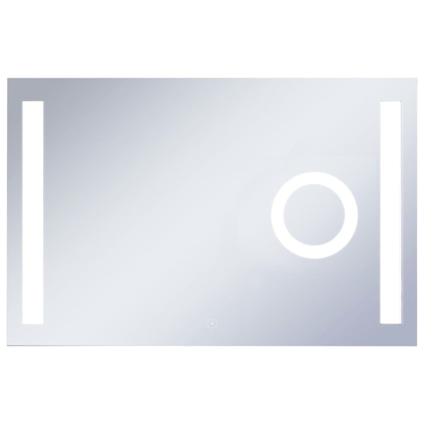 vidaXL Badrumsspegel LED med touch-sensor 100x60 cm Silver