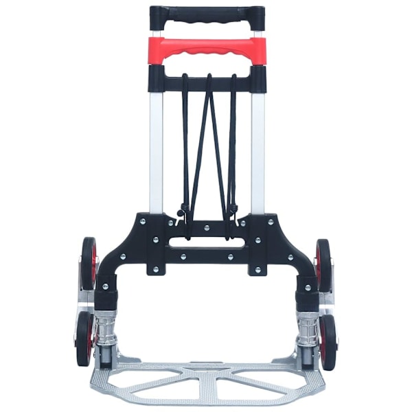 vidaXL Hopfällbar trappkärra 70 kg aluminium silver