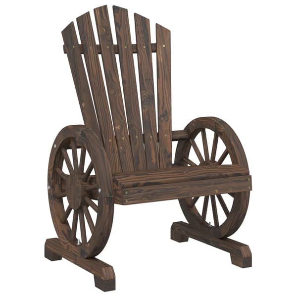vidaXL Adirondackstolar 4 st massivt granträ Brun