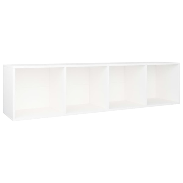 vidaXL Bokhylla/tv-bänk vit 36x30x143 cm konstruerat trä Vit