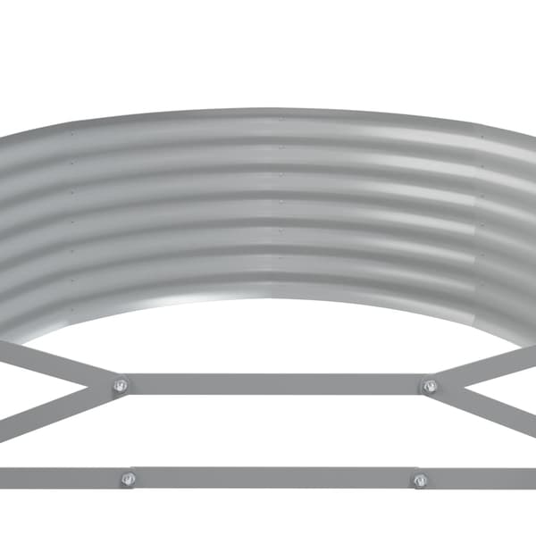 vidaXL Odlingslåda pulverlackerat stål 507x100x36 cm silver Silver