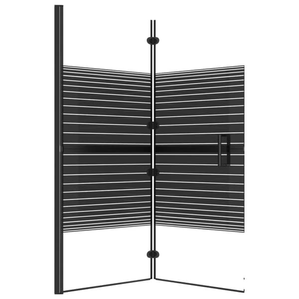 vidaXL Duschvägg fällbar ESG 120x140 cm svart