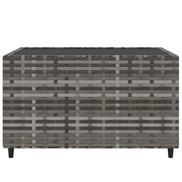 vidaXL Loungebord fyrkantigt grå 50x50x30 cm konstrotting Grå