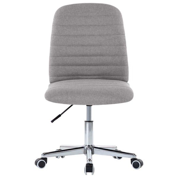 vidaXL Matstolar 2 st ljusgrå tyg grå
