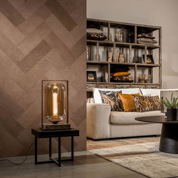 WallArt Läderplattor Stubbs rökig taupe 16 st Taupe
