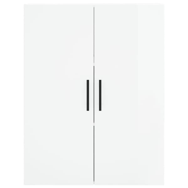 vidaXL Väggskåp 2 st vit högglans 69,5x34x90 cm Vit