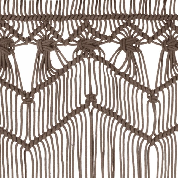 vidaXL Gardin makramé taupe 140x240 cm bomull Taupe