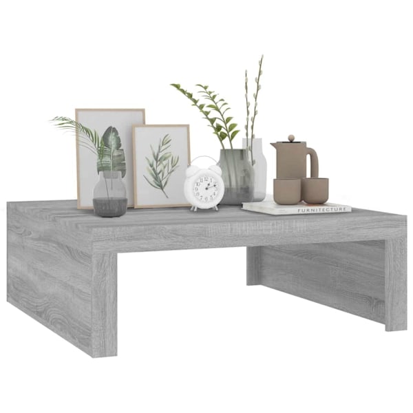 vidaXL Soffbord grå sonoma 100x100x35 cm konstruerat trä Grå