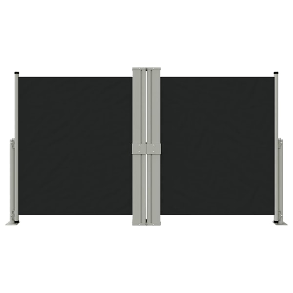 vidaXL Infällbar sidomarkis svart 140x1200 cm Svart