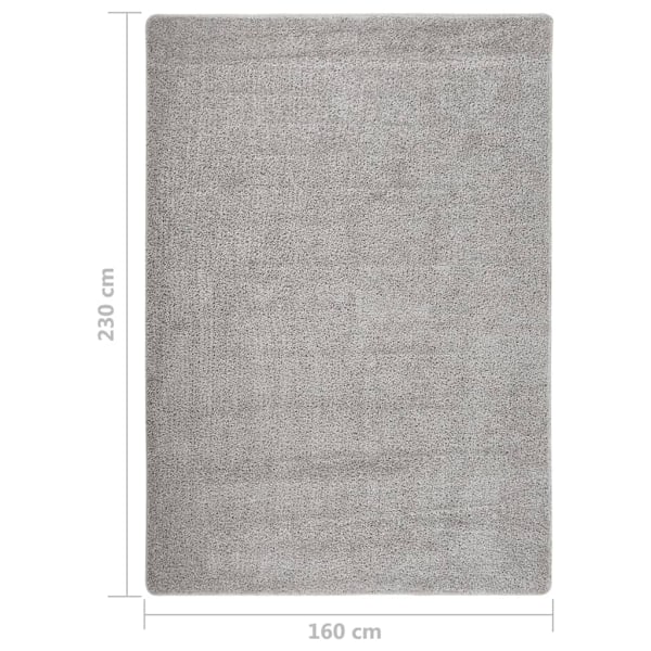vidaXL Matta ljusgrå 160x230 cm halkfri grå