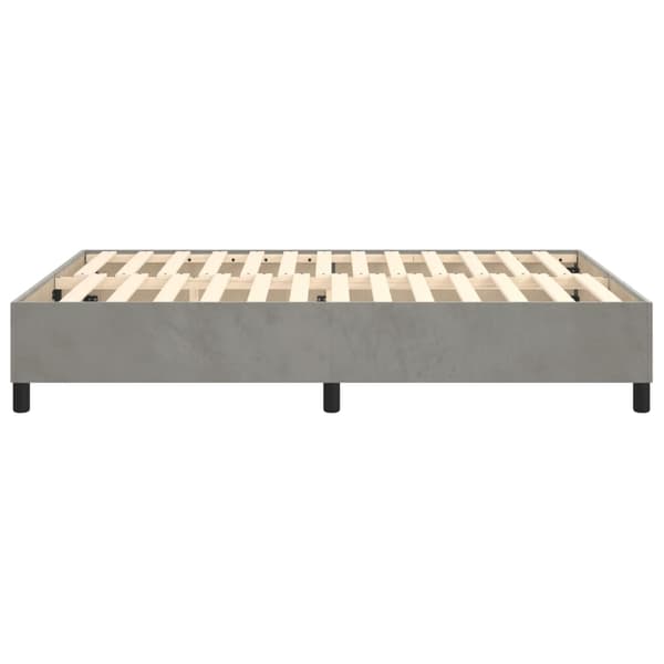 vidaXL Sängram utan madrass ljusgrå 140x200 cm sammet Grå