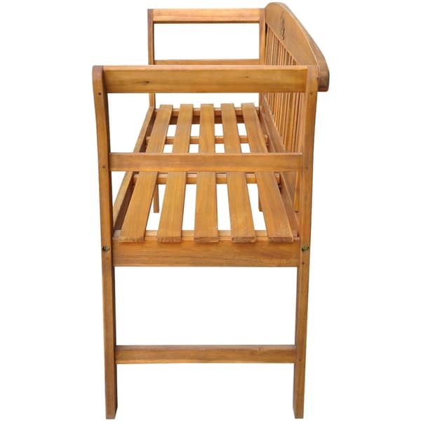 vidaXL Rosabänk 1 -sitsig 157 cm Solid Acacia wood Natural Brun
