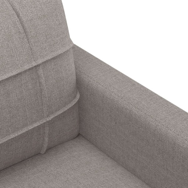 vidaXL Soffgrupp med dynor 3 delar Taupe tyg Taupe
