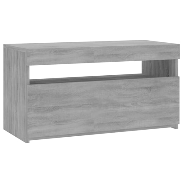 vidaXL Tv-bänk med LED-belysning grå sonoma 75x35x40 cm Grå