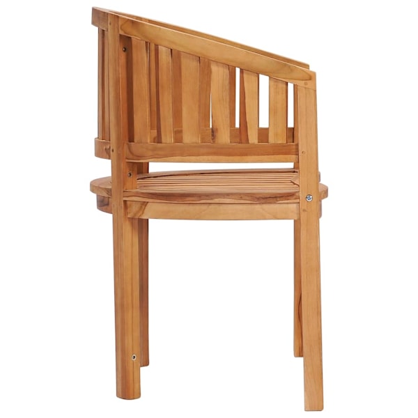 vidaXL Bananstol massiv teak Brun