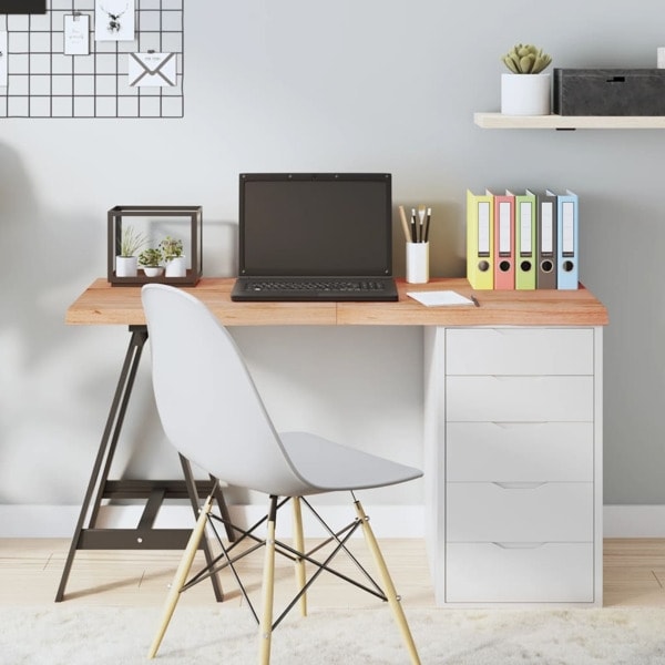vidaXL Bordsskiva ljusbrun 120x50x(2-4) cm behandlad massiv ek Brun