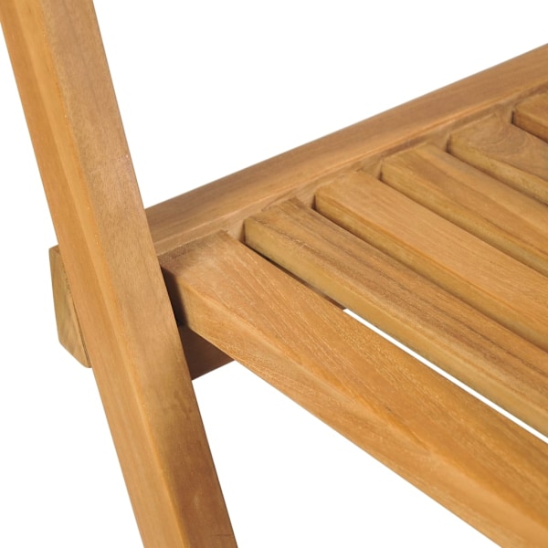 vidaXL Hopfällbara barstolar 2 st massiv teak Brun