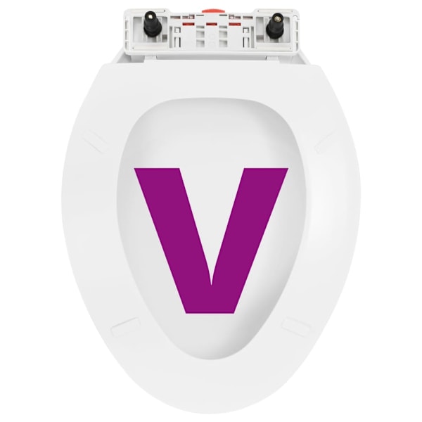 vidaXL Toalettsits med mjuk stängning och snabbfäste vit Vit