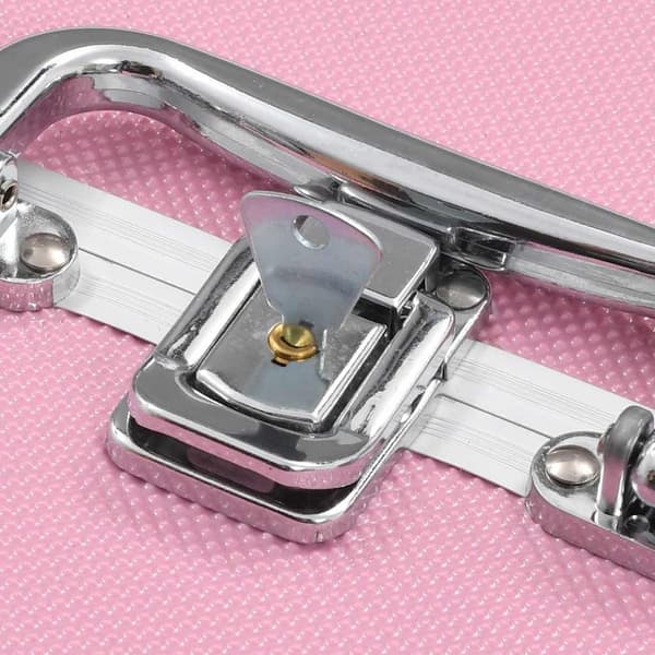 vidaXL Sminklåda 22x30x21 cm rosa aluminium Rosa