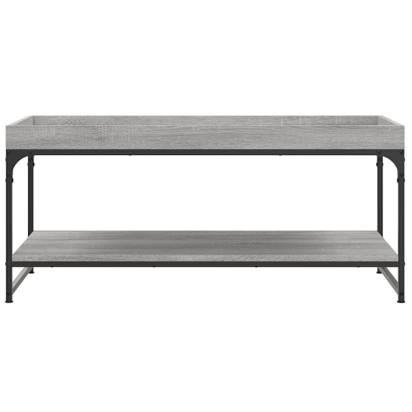 vidaXL Soffbord grå sonoma 100x49x45 cm konstruerat trä Grå