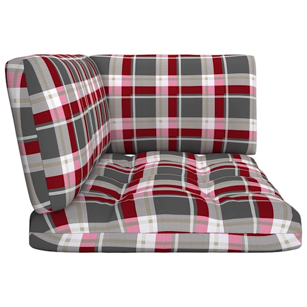 vidaXL Pallsoffa 2-sits med dynor svart impregnerad furu Svart