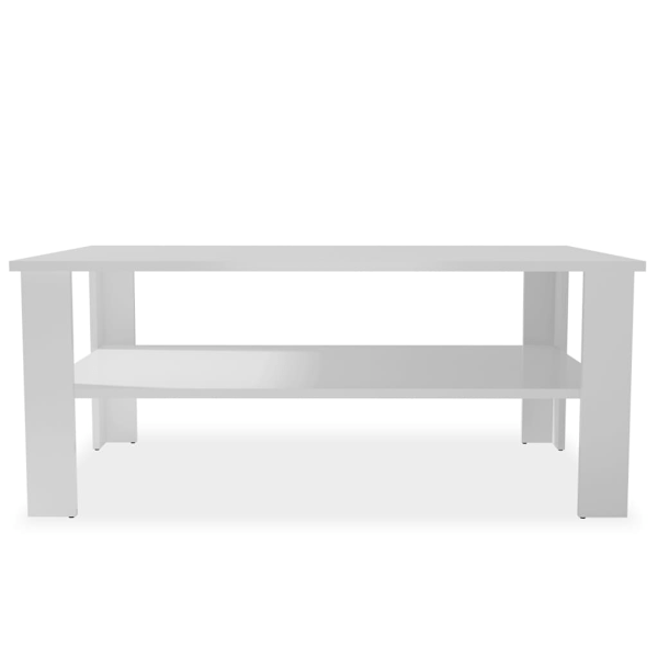 vidaXL Soffbord spånskiva 100x59x42 cm vit Vit