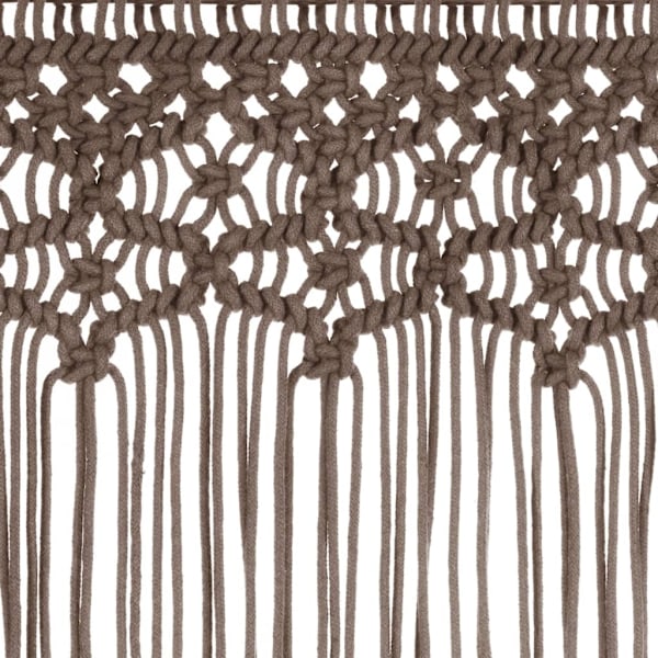 vidaXL Gardin makramé taupe 140x240 cm bomull Taupe
