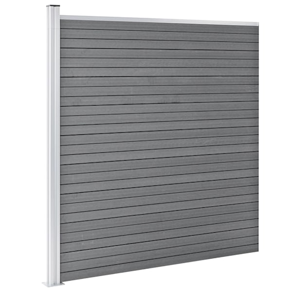 vidaXL Staketpanel WPC 353x186 cm grå grå