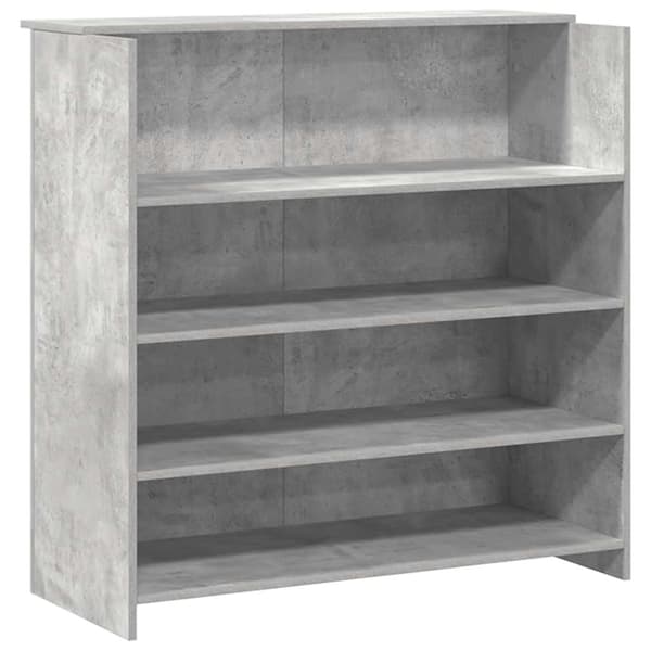 vidaXL Receptionsdisk betonggrå 180x50x103,5 cm konstruerat trä Grå