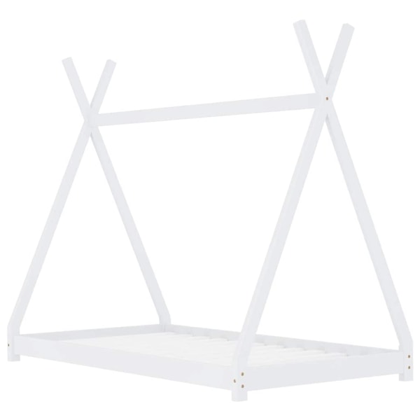 vidaXL Barnsäng vit massiv furu 70x140 cm Vit