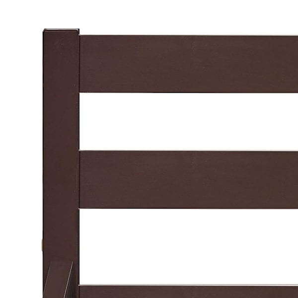 vidaXL Sängram mörkbrun massiv furu 180x200 cm Brun